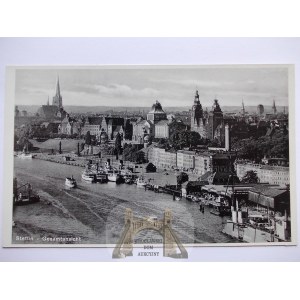 Szczecin, Stettin, Oder, ca. 1938