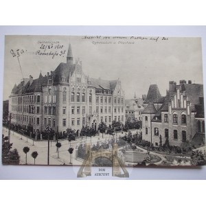 Świnoujście, Swinemunde, gimnazjum i dom parafialny, 1910