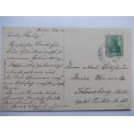 Mrzeżyno, Deep, dworzec, lokomotywa, 1914