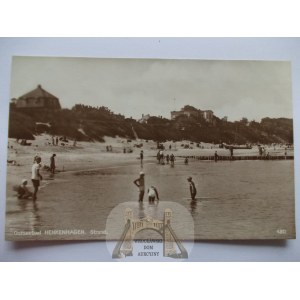 Ustronie Morskie, Henkenhagen, plaża, ok. 1930