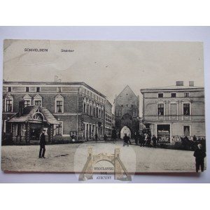 Świdwin, Schivelbeil, ulica, brama, 1912