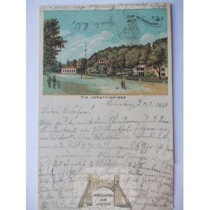 Gdańsk, Danzig, Jaschkenthal, Johanniswiese, Vorlaufer ok. 1890, obieg 1901