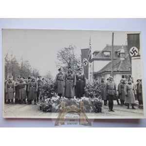 Gdańsk, Danzig, ulica, orzekiwanie na przybycie Adolfa Hitlera, nazistowscy prominenci, policja ok. 1939