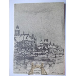 Gdańsk, Danzig, Malbork, rozkładana reklama leku Nitrolingual 1938