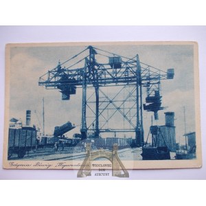 Gdynia, port, dźwig wywrotnica ok. 1930