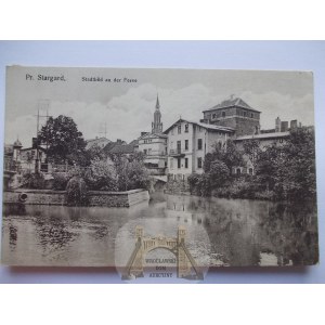 Starogard Gdański, nad Wierzycą ok. 1915