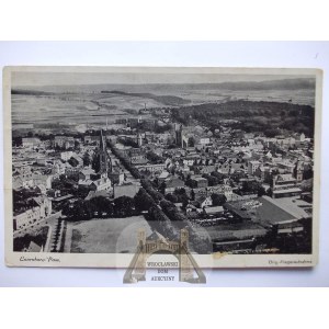 Lębork, Lauenburg, panorama lotnicza ok. 1945