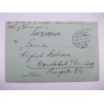 Elbląg, Elbing, poczta, zimowa księżycówka, wesołych świąt ok. 1900