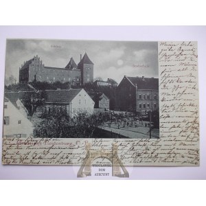 Nidzica, Neidenburg, zamek, księżycówka 1900