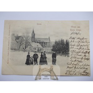 Ryn k. Giżycko, kościół, zimowa 1901
