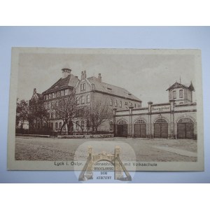 Ełk, Lyck, Straż Pożarna, szkoła ok. 1925