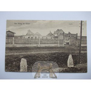 Ełk, Lyck, wyroby z cementu August Kuhnert,, zniszczenia 1915