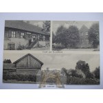 Krzywe near Elk, Lyck, J. Laskowski restaurant, school, panorama 1934