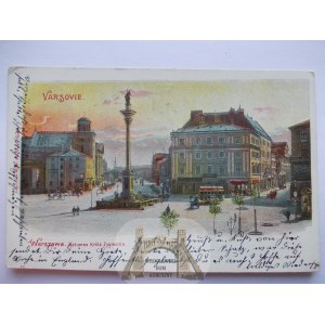 Warszawa, Kolumna Króla Zygmunta ok. 1900