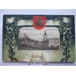 Warsaw, Royal Castle, coat of arms, decorative vignette circa 1900.