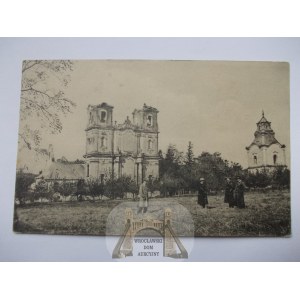 Jędrzejów, spalony klasztor ok. 1915