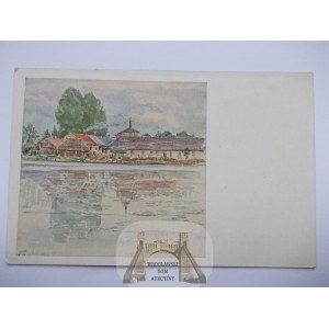 Glogow Malopolski, painting panorama ca. 1915