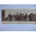Kraków, rzeźba Pochód na Wawel, trzyczęściowa panorama ok. 1925