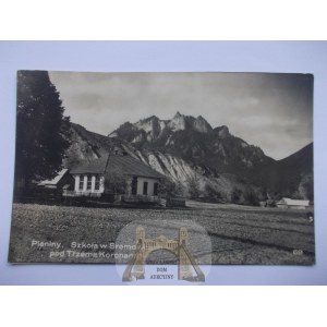 Pieniny, Sromowice, szkoła, Trzy Korony ok. 1930