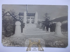 Tatry, Zakopane, ołtarz polowy ze śniegu, Wojsko Polskie, Wojna Polsko Rosyjska 1919