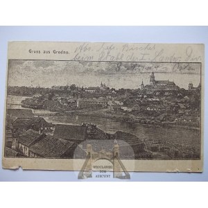 Białoruś, Grodno, panorama, 1915