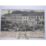 Ukraine, Lviv, Strzelecki Square during a market, 1902
