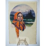 Polish Folk Types, Highlander Woman, painted. Setkowicz, ca. 1925