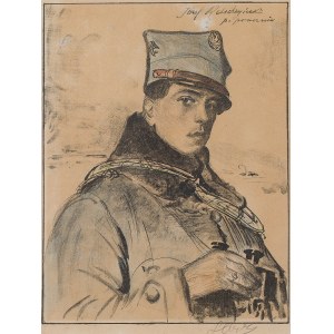 Leon Wyczółkowski (1852 Huta Miastkowska k. Kielc - 1936 Warszawa), Portret podporucznika Józefa Relidzyńskiego, 1916