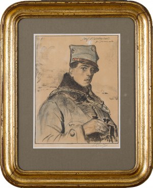 Leon Wyczółkowski (1852 Huta Miastkowska k. Kielc - 1936 Warszawa), Portret podporucznika Józefa Relidzyńskiego, 1916