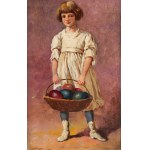 Adam SETKOWICZ (1876-1945), Dziewczynka z koszykiem pisanek