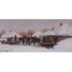 Adam SETKOWICZ (1876-1945), Zimą w wiosce