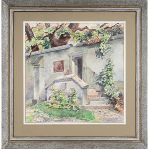 Wiktor ZIN (1925-2007), Stary mur z herbami szlacheckimi  (1983)