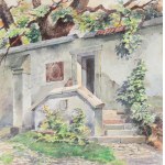 Wiktor ZIN (1925-2007), Stary mur z herbami szlacheckimi  (1983)