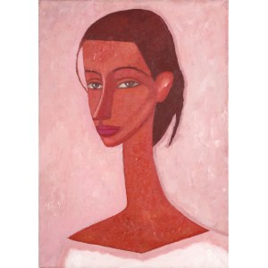 Roman ZAKRZEWSKI (1955-2014), Portret kobiety z kosmykiem (1987)