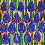 Edward DWURNIK (1943-2018), Granatowe tulipany (2016)
