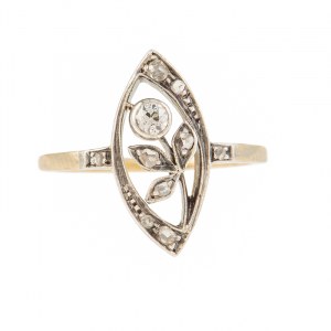 Ring with floral motif, Austria, Vienna, 19th/20th century, Art Nouveau