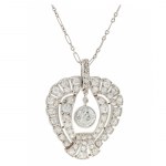 Pendant with chain, France, 1920s-30s, art déco
