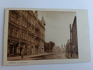 POSTCARD GNIEZNO, CHROBRY STREET, PRE-WAR, STAMP, STAMPING