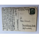 POCZTÓWKA JAROCIN, JAROTSCHIN, ULICA WROCŁAWSKA, 1941 R, ZNACZEK, STEMPEL