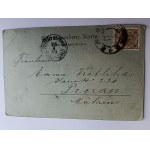 POCZTÓWKA LWÓW LEMBERG, DŁUGI ADRES, DOM INWALIDÓW WOJSKOWYCH, STEMPEL, ZNACZEK, 1899 R