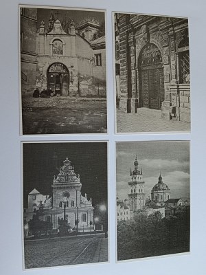 ZESTAW 8 POCZTÓWEK LWÓW FOT LENKIEWICZ, PUCHALSKI, KUPIEC