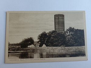 POCZTÓWKA KRUSZWICA MYSIA WIEŻA JEZIORO GOPŁO, PRZEDWOJENNA