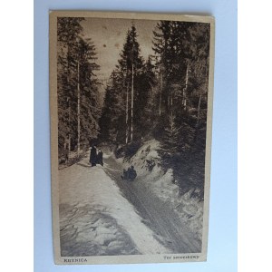 POSTCARD KRYNICA TOBOGGAN RUN, STAMP, STAMP