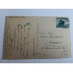 CHRISTMAS POSTCARD PAINTING POLISH FOLK COSTUMES CAROLERS BELL, PRE-WAR