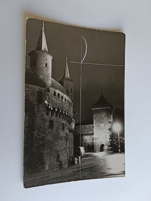 POSTCARD PRL KRAKOW BARBICAN FLORIAŃSKA GATE