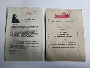 SET OF 2 FLYERS, ADS, BROCHURES, SOLIDARITY, ROMASZEWSKI, ELECTIONS, STALOWA WOLA