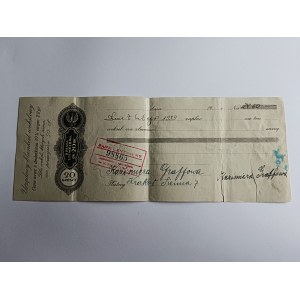 WEKSEL, BLANKIET WESKLOWY, PIECZĄTKA KRAKÓW 1939 R, NADERWANY, USZKODOZNY