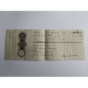 WEKSEL, BLANKIET WESKLOWY, PIECZĄTKA KRAKÓW 1937 R, NADERWANY, USZKODOZNY