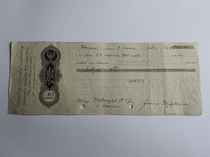 BILL OF EXCHANGE, WESKLOWY BLANK, STAMP WARSAW 1935 R DAMAGED TORN