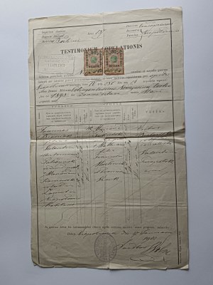 BOCHNIA, NIEPOŁOMICE, MARRIAGE CERTIFICATE, CERTIFICATE, MARRIAGE CERTIFICATE, TESTIMONIUM COPULATIONIS, 1902, STAMP